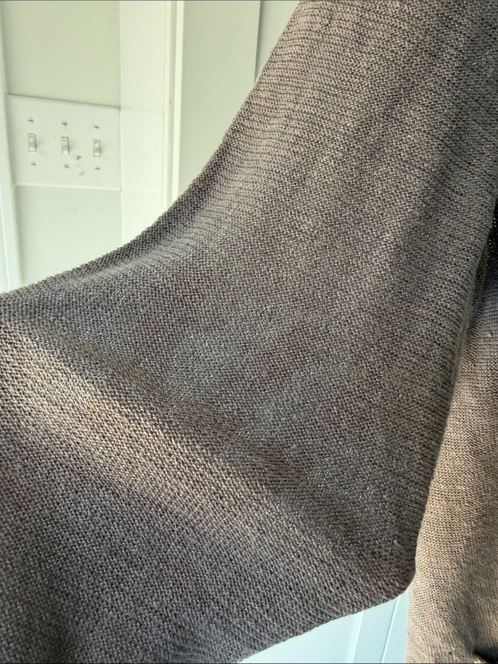 Eileen Fisher Brown V-Neck Linen Pocket Cardigan, Size XS. - Picture 6 of 8